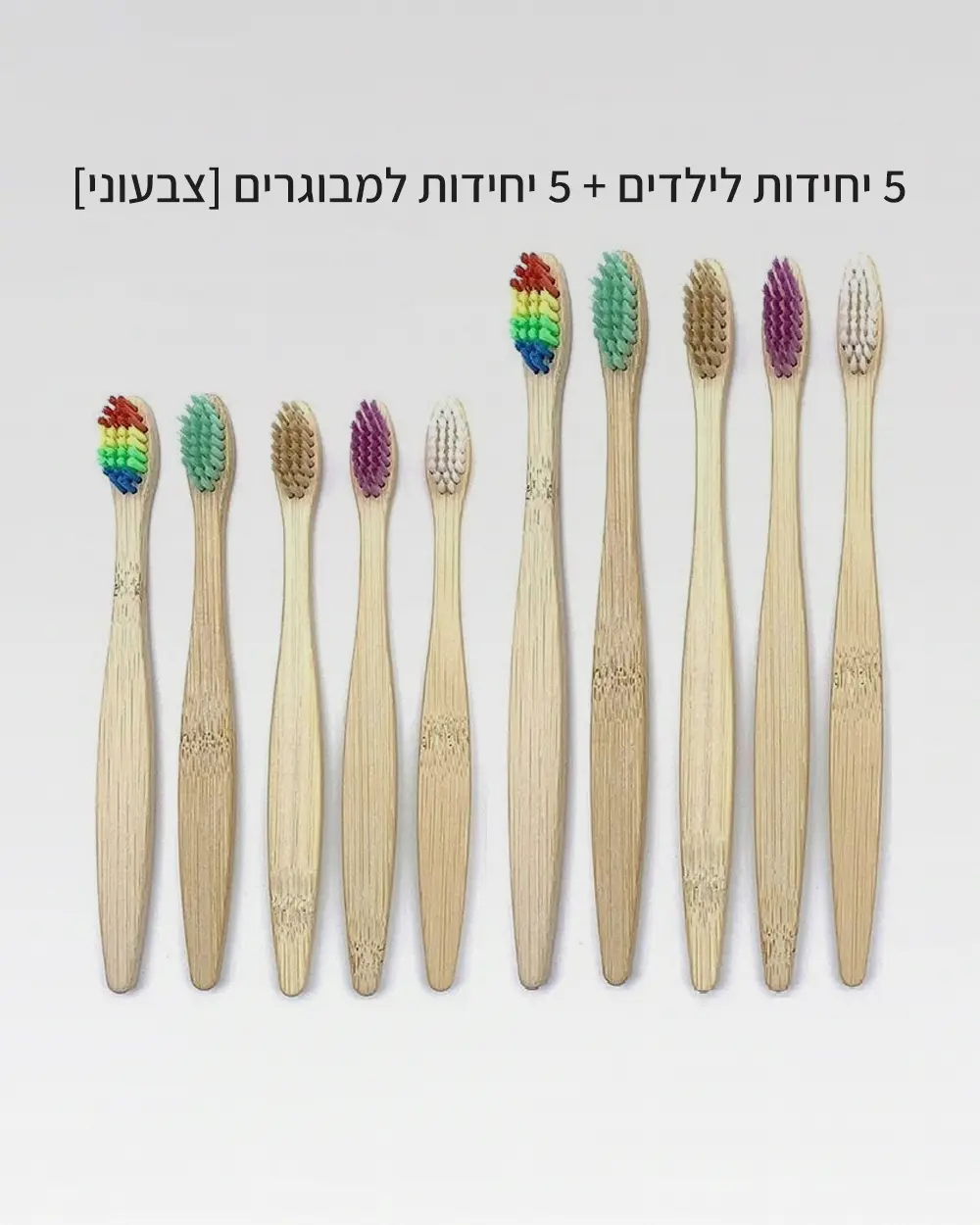 מברשת שיניים מבמבוק (10 יחידות)